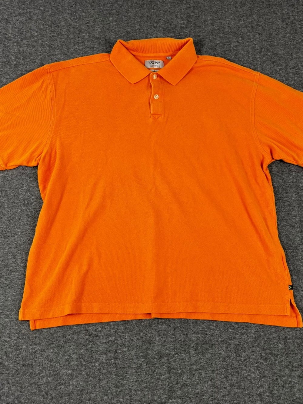 Callaway Golf Sport Polo Shirt Men's XL Orange Combed Cotton Faded Athleisure